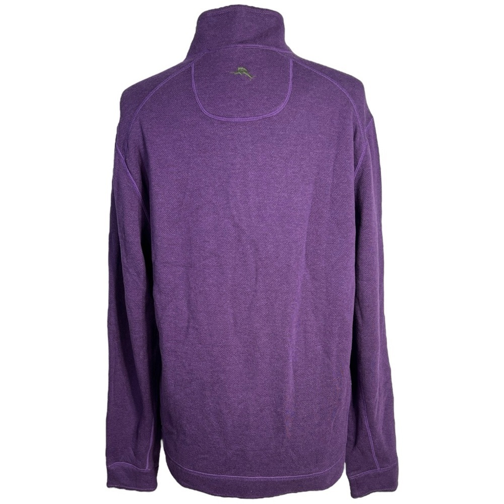 Tommy Bahama Reversible Half-Zip Sweater
Regal Purple/Army Green Men’s Medium - Picture 5 of 15